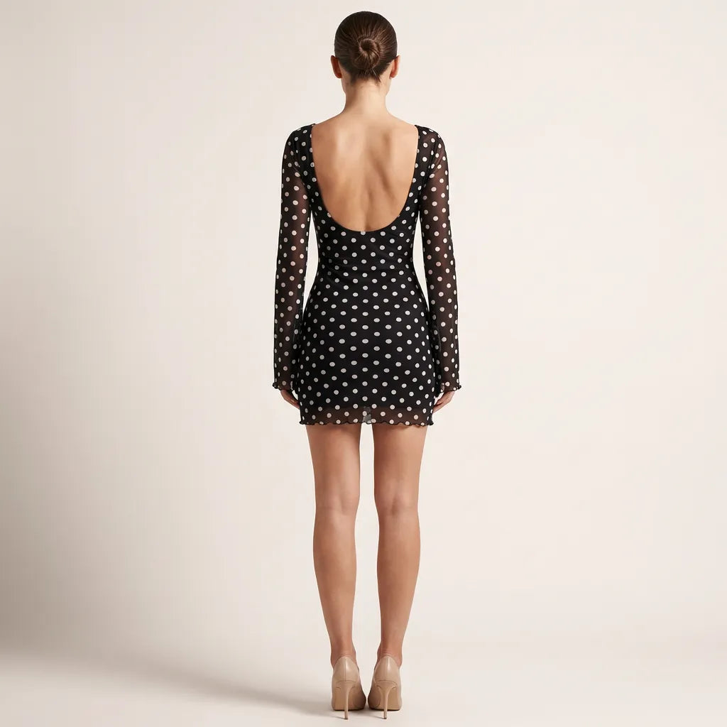 Polka Dot Mini Party Dress