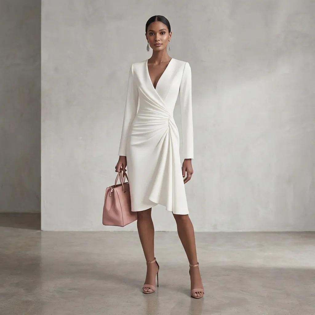 Day-to-Night Draped Midi Dress