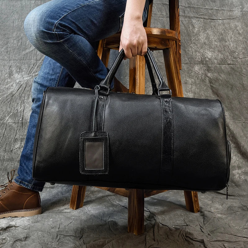 The Weekender Genuine Leather Duffle Bag