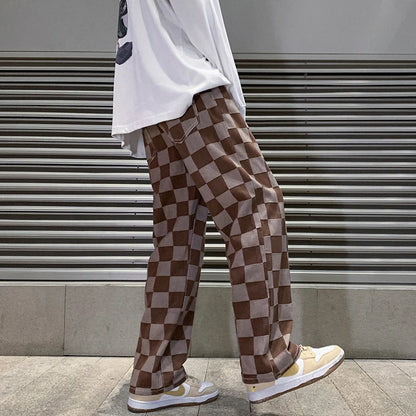 Chessboard Premium Denim Pants