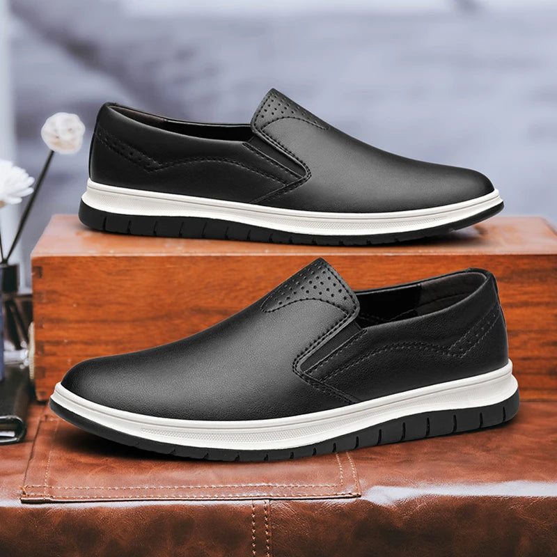 Urban Settler Genuine Leather Slip on Sneakers