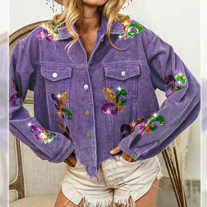 Floral Corduroy Jacket