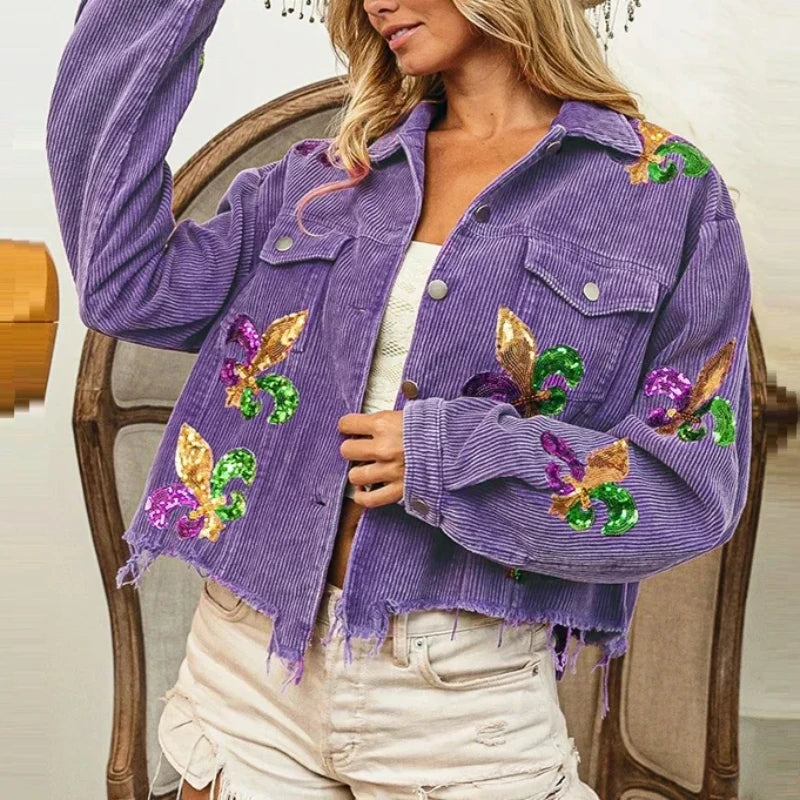 Floral Corduroy Jacket