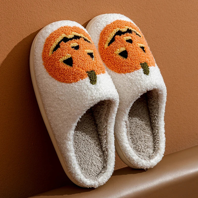 Pumpkin Plush Slippers