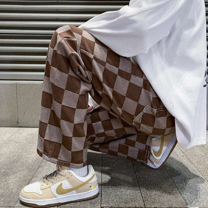 Chessboard Premium Denim Pants