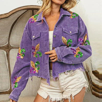 Floral Corduroy Jacket