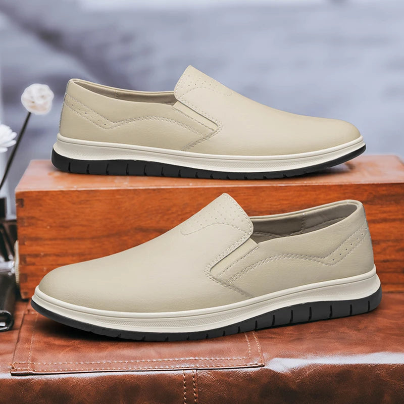 Urban Settler Genuine Leather Slip on Sneakers