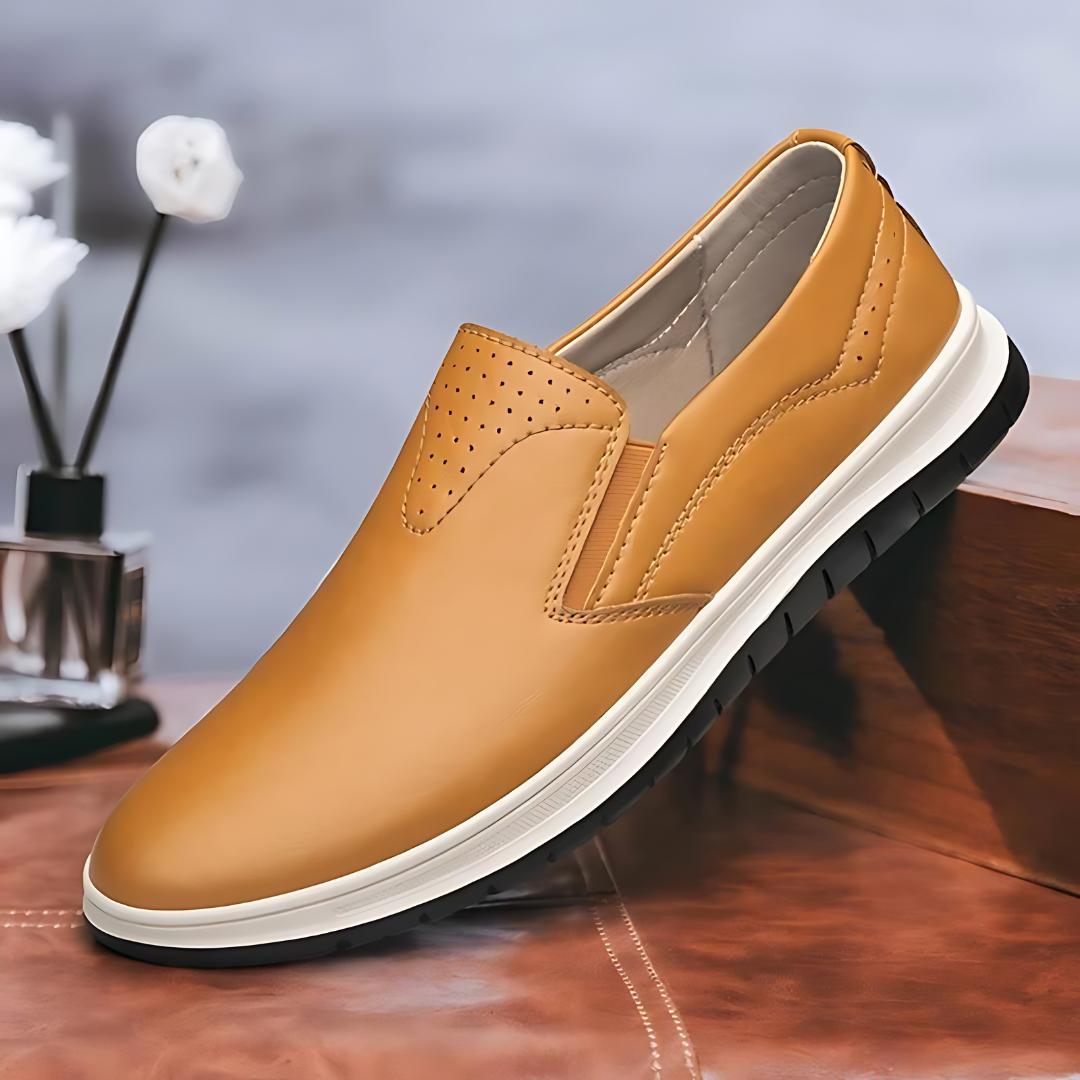 Urban Settler Genuine Leather Slip on Sneakers