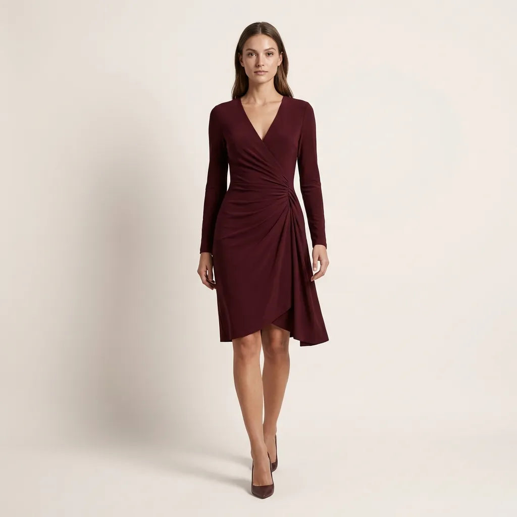 Day-to-Night Draped Midi Dress