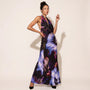 Aura Bloom Halter Gown FloralSM-063-FLORAL-S