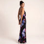 Aura Bloom Halter Gown FloralSM-063-FLORAL-S