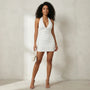 Backless Ruched Party Mini Dress WhiteXSM-012-WHITE-XS
