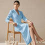 Blazer Style High Waist Midi Dress BlueSM-008-BLUE-S