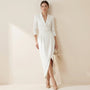 Blazer Style High Waist Midi Dress WhiteSM-008-WHITE-S