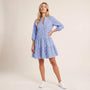 Blush Picnic Gingham Mini Dress BlueSM-066-BLUE-S