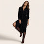 Corduroy Button - Down Midi Dress BlackSM-034-BLACK-S