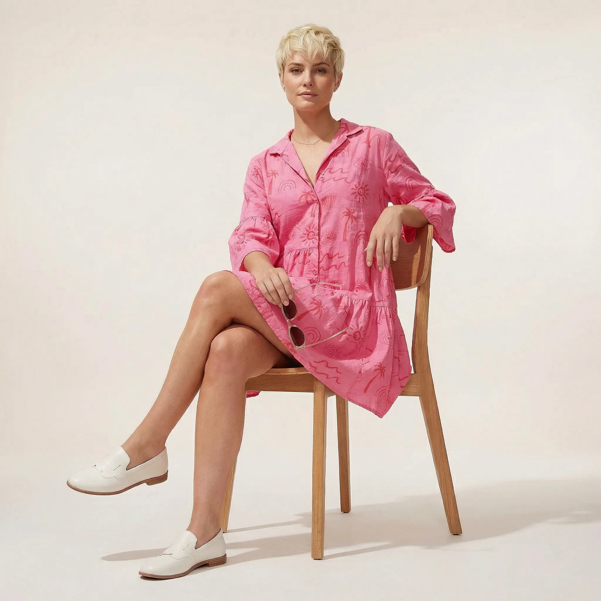 Relaxed Fit Printed Babydoll Summer Dress