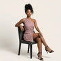Elegant One - Shoulder Wrap Mini Dress PinkSM-053-PINK-S