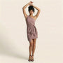 Elegant One - Shoulder Wrap Mini Dress PinkSM-053-PINK-S