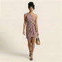 Elegant One - Shoulder Wrap Mini Dress PinkSM-053-PINK-S