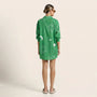 Emerald Celestial Print Shirt Mini Dress GreenSM-052-GREEN-S