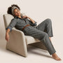 Heritage Plaid Tailored Utility Jumpsuit GraySM-038-GRAY-S