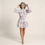 Long Sleeve Pleated Hem Mini Shirt Dress PinkSM-022-PINK-S