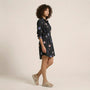 Noir Floral Shirt Mini Dress BlackSM-051-BLACK-S