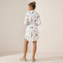 Noir Floral Shirt Mini Dress WhiteSM-051-WHITE-S