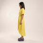 Noir Flow Belted Midi Shirt Dress YellowSM-031-YELLOW-S