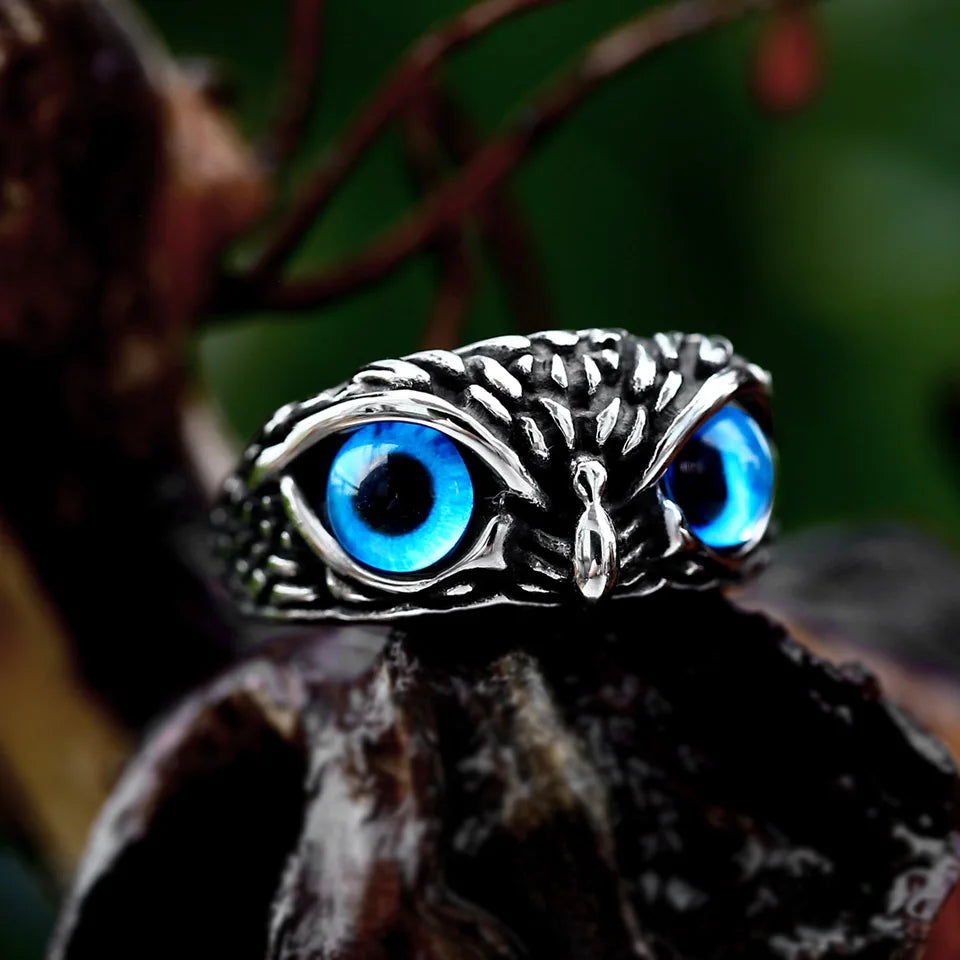 Midnight Sentry Owl Rings