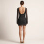 Polka Dot Mini Party Dress BlackSM-024-BLACK-S