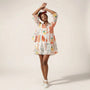 Relaxed Fit Printed Babydoll Summer Dress OrangeSM-029-ORANGE-S