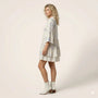 Relaxed Fit Printed Babydoll Summer Dress WhiteSM-029-WHITE-S