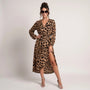 Savanna Allure Wrap Midi Dress BrownS