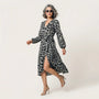 Savanna Allure Wrap Midi Dress GreyS
