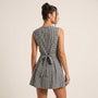Sleeveless Gingham Mini Dress BlackXSM-027-BLACK-XS