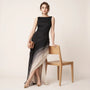Smoky Veil Ombre Chiffon Gown BlackS