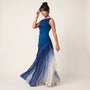 Smoky Veil Ombre Chiffon Gown BlueS