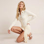 Soft Muse Draped Shirt Mini Dress BeigeSM-064-BEIGE-S