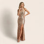 Starlight Allure Sequin Gown ChampagneS