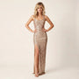 Starlight Allure Sequin Gown ChampagneS
