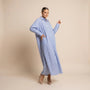 Striped Oversized Shirt Maxi Dress BlueSM-072-BLUE-S