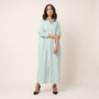 Striped Oversized Shirt Maxi Dress GreenSM-072-GREEN-S