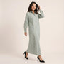 Striped Oversized Shirt Maxi Dress GreenSM-072-GREEN-S