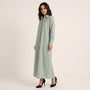 Striped Oversized Shirt Maxi Dress GreenSM-072-GREEN-S