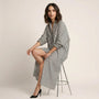 Striped Oversized Shirt Maxi Dress GreySM-072-GREY-S