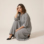 Striped Oversized Shirt Maxi Dress GreySM-072-GREY-S