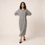 Striped Oversized Shirt Maxi Dress GreySM-072-GREY-S