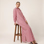 Striped Oversized Shirt Maxi Dress PinkSM-072-PINK-S